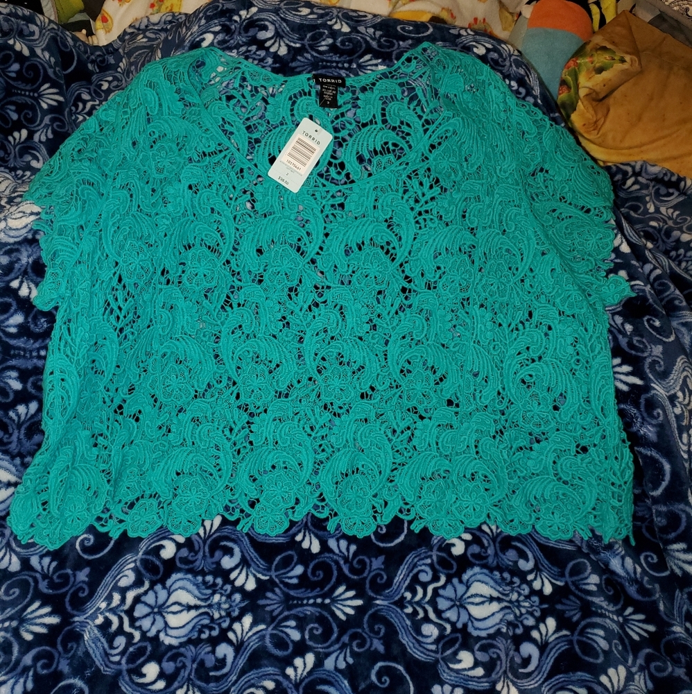 Plus size crochet crop